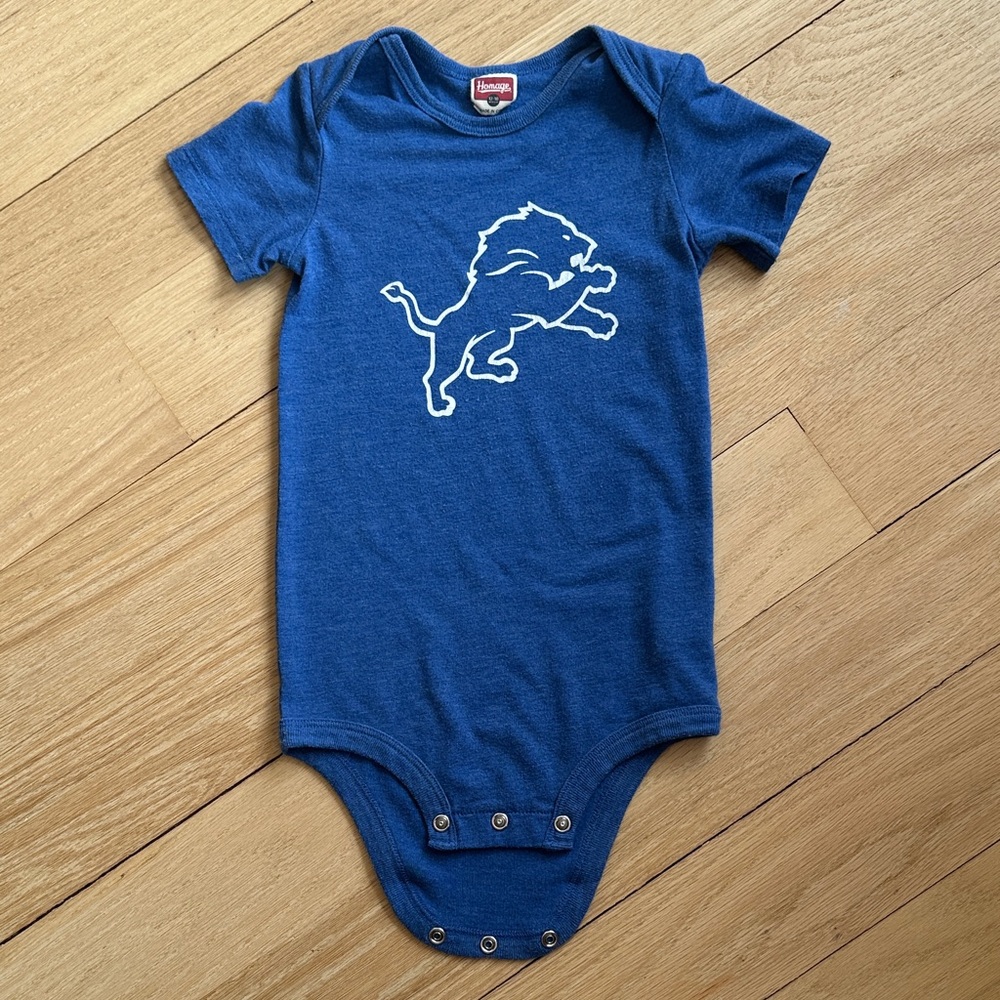 Homage Detroit Lions baby one piece onesie. 12-18 month